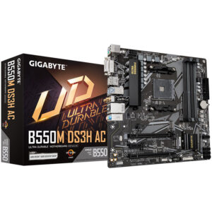 GIGABYTE B550M DS3H AC, AMD B550 pagrindinė plokštė - Sockel AM4, DDR4