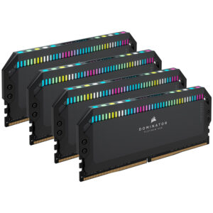 Corsair Dominator Platinum RGB, DDR5-6400, Intel XMP 3.0, CL32 - 64GB Quad-Kit, juodos spalvos - Image 1