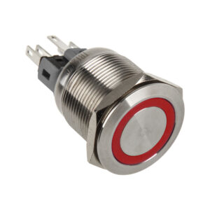 DimasTech Vandalism Button 22mm - Silverline - red