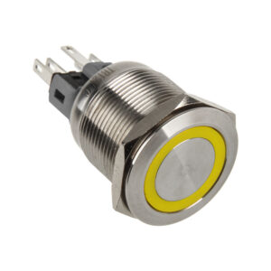 DimasTech Vandalism Button 22mm - Silverline - yellow