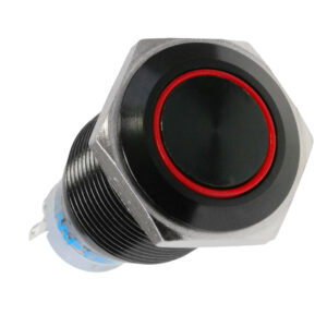 Lamptron Vandal Resistant Switch 19mm - Blackline - raudonos spalvos