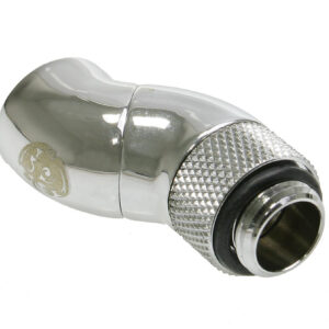 Bitspower Multi-Link Adapter Connection 90 Degrees G1/4 Inch BSP to 12mm OD Hardtube - Rotatable, Silver