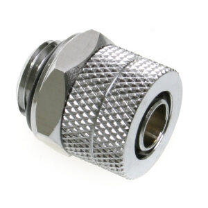 Bitspower tiesus G1/4 colio AG ant 10/8 mm - II jungtis, blizgios sidabrinės spalvos