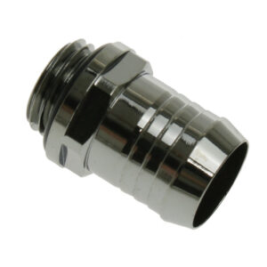 Bitspower tiesi jungtis G1/4 colio AG į 13 mm ID – blizgiai juoda