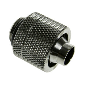 Bitspower tiesioji jungtis G1/4 colio AG į 16/10 mm – blizgiai juoda