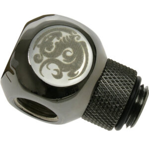 Bitspower Adapter Q-Splitter G1/4 inch Male to 3x G1/4 inch Female - rotatable, glossy black