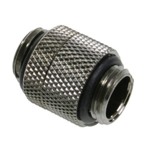Bitspower Adapter straight G1/4 inch female to G1/4 inch female - rotary, glossy black
