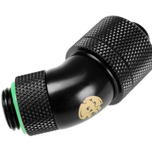 Bitspower connection 45 degrees G1/4 inch AG to 16/10mm - rotatable, matt black