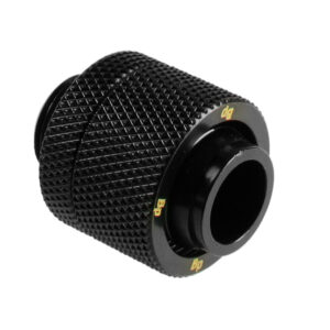 Bitspower tiesus G1/4 colio AG ant 16/13 mm jungties adapteris – matinės juodos spalvos