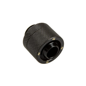 Bitspower tiesus G1/4 colio AG ant 16/10 mm jungties adapteris – matinės juodos spalvos
