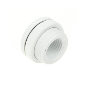 Bitspower Case Pass-Through Fitting Connector Straight G1/4 Inch Female to G1/4 Inch Female - White - Image 2