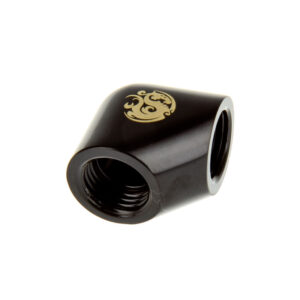 Bitspower adapteris 90 laipsnių G1/4 colio IG į G1/4 colio IG – matinės juodos spalvos - Image 1