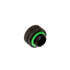 Bitspower“ daugiakanalis adapteris, jungiantis tiesiai G1/4 colio AG į 12 mm AD kietąjį vamzdį – matinės juodos spalvos