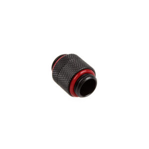 Bitspower adapteris, tiesus, G1/4 colio AG į G1/4 colio AG – pasukamas, juodos anglies spalvos