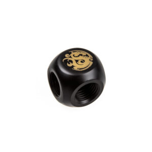 Bitspower adapteris T formos skirstytuvas 3x G1/4 colio IG - anglies juodumo