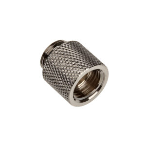 Bitspower adapteris G1/4 colio kištukas į G1/4 colio kištuką – 15 mm, blizgiai juodas