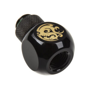 Bitspower Adapter Q-Splitter G1/4 inch male to 2x G1/4 inch female - rotatable, matte black - Image 1