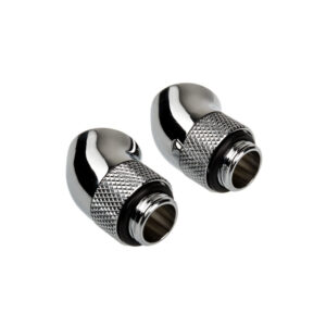 Corsair Hydro X Series Adapter 45 Degree G1/4 inch Male to G1/4 inch Female - 2-pack, rotatable, chrome silver - Image 1