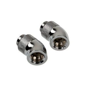 Corsair Hydro X Series Adapter 45 Degree G1/4 inch Male to G1/4 inch Female - 2-pack, rotatable, chrome silver - Image 2
