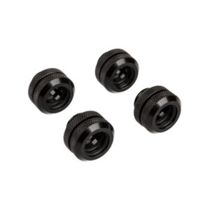 Corsair Hydro X Series XF Hardline fitting straight G1/4 inch to 12mm OD hard tube - 4 pack, black - Image 1