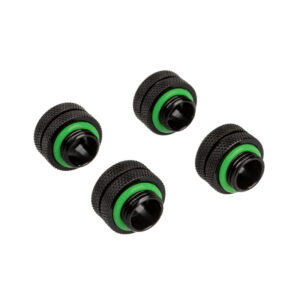 Corsair Hydro X Series XF Hardline fitting straight G1/4 inch to 12mm OD hard tube - 4 pack, black - Image 2