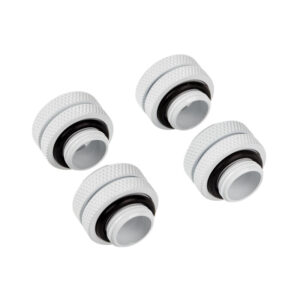 Corsair Hydro X Series XF Hardline fitting straight G1/4 inch to 12mm OD hard tube - 4 pack, white - Image 2