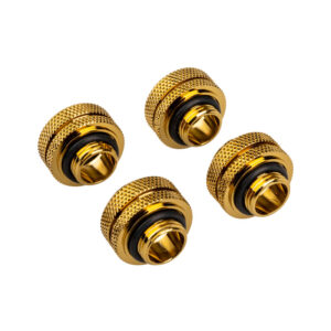 Corsair Hydro X Series XF Hardline fitting straight G1/4 to 14mm OD hard tube - 4 pack, gold - Image 2