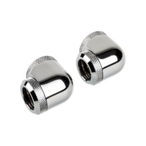 Corsair Hydro X Series XF Hardline Adapter 90 Degree 14mm OD to 14mm OD Hardtube - 2 Pack, Silver - Image 2