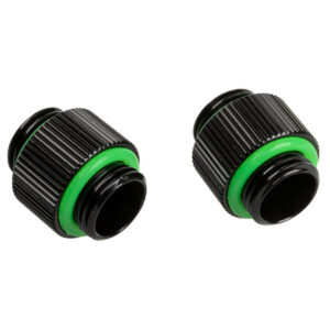 Bitspower Touchaqua Adapter straight G1/4 inch female to G1/4 inch female - 2 pack, black - Image 1