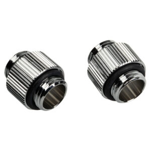 Bitspower Touchaqua Adapter straight G1/4 inch female to G1/4 inch female - 2 pack, silver