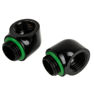 Bitspower Touchaqua Adapter 90 Degree G1/4 inch Male to G1/4 inch Female - 2 Pack, black - Image 2