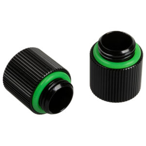 Bitspower Touchaqua Adapter straight G1/4 inch male to G1/4 inch female - 2 pack, 15mm, black - Image 2