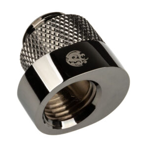 Bitspower X-Cross Adapter G1/4 inch male to G1/4 inch female - 5mm offset, glossy black