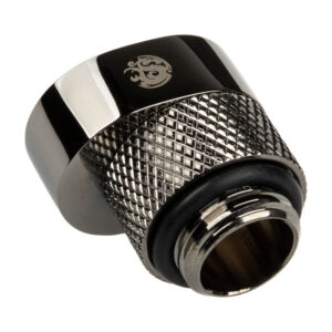 Bitspower X-Cross Adapter G1/4 inch male to G1/4 inch female - 5mm offset, glossy black - Image 2
