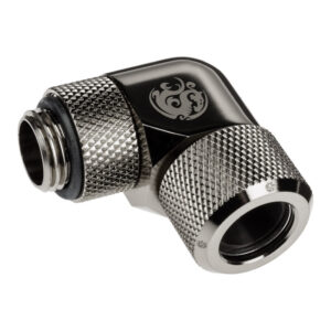 Bitspower Advanced Multi-Link Adapter Connection 90 Degrees G1/4 Inch AG to 12mm OD Hardtube - Rotatable.