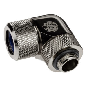 Bitspower Advanced Multi-Link Adapter Connection 90 Degrees G1/4 Inch Female Thread to 14mm Outer Diameter Hardtube - Rotatable. - Image 2