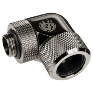 Bitspower Advanced Multi-Link Adapter Connection 90 Degrees G1/4 Inch Female Thread to 16mm OD Hardtube - Rotatable.