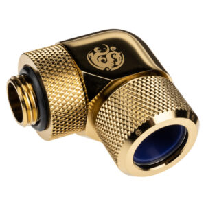 Bitspower Advanced Multi-Link Adapter Connection 90 Degree G1/4 Inch BSP to 14mm OD Hardtube - Rotatable.