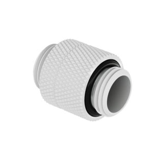 Barrow Adapter straight G1/4 inch female to G1/4 inch female, 14mm, rotatable - white