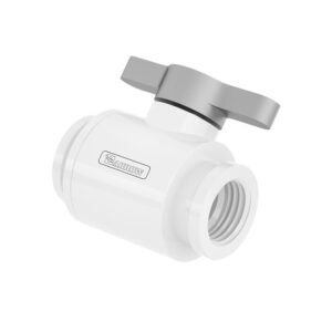 Barrow Ball Valve (10mm) G1/4 Inch Ball Valve, White - Silver