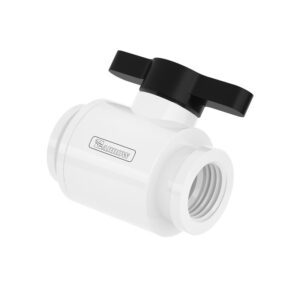 Barrow Ball Valve (10mm) G1/4 Inch Ball Valve, White - Black