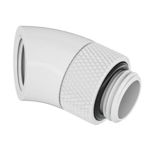 Barrow Adapter 45 Degree G1/4 Inch Male to G1/4 Inch Female - Rotatable, White