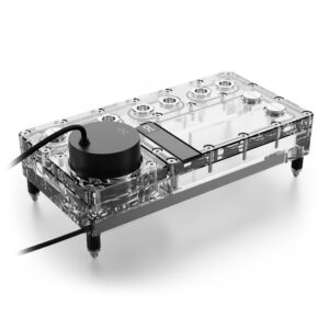 Alphacool Core Distro Plate 240 mm Left with VPP, ARGB - Acrylic - Image 1
