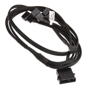 EK Water Blocks EK-Cable Y-Splitter for 4x 4-Pin PWM Fans - 80 cm - Image 2