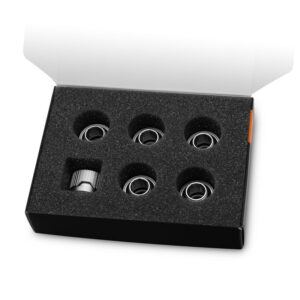 EK Water Blocks EK-Quantum Torque HDC 12 - 6-pack, Satin Titanium - Image 2