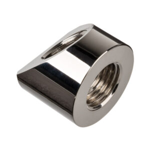 EK Water Blocks EK-Quantum Torque Adapter 45 Degree G1/4 Inch Female to G1/4 Inch Female - Nickel - Image 2