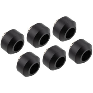 Optimus Hardtube jungiamosios detalės, 12 mm, 6 vnt. pakuotėje su įrankiu – juodos