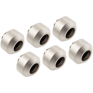 Optimus Hardtube jungiamosios detalės, 12 mm, 6 vnt. pakuotėje su įrankiu – matinio nikelio spalvos