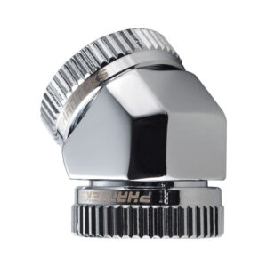 PHANTEKS Glacier Hard-Tube Adapter 2x 16mm 45 degrees - chrome