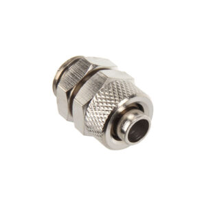 Connection straight G1/4 inch to 10/8mm - silver shiny